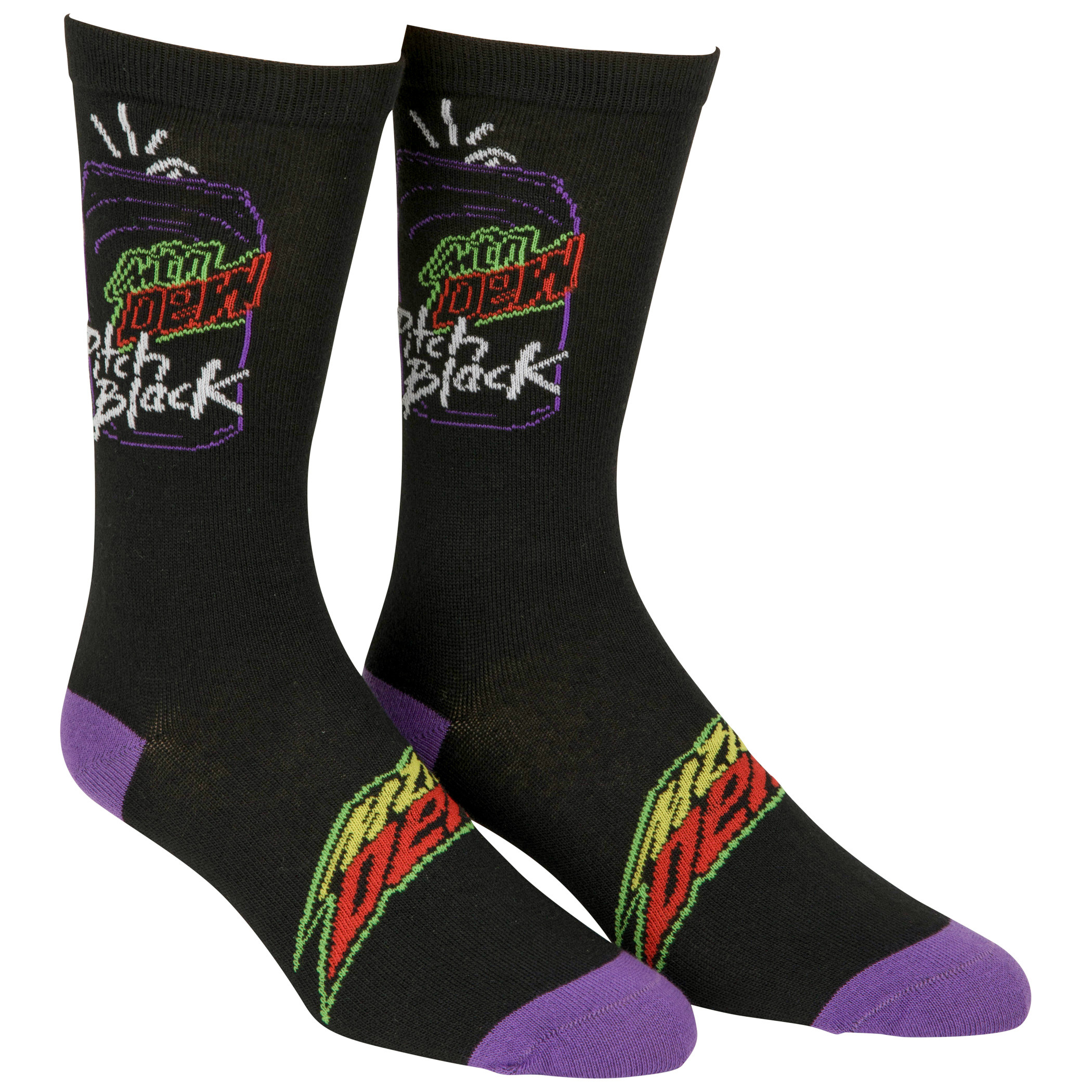 Mountain Dew Pitch Black Logo Crew Socks